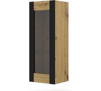Bim Furniture Vitrine en verre MONDI 125 cm armoire suspendue Chêne Artisan G