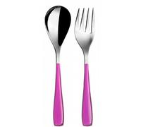 BUGATTI EZIU-057F11/12 Essenza Lot de 2 Pièces Service de Table SAN/Acier Iris 25 x 12 x 3 cm