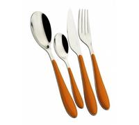 Casa Bugatti Ménagère Gioia GGOU-023F50 – 24 pièces SAN/Acier Orange 22 x 8 x 30 cm