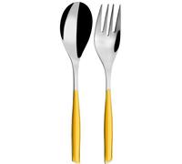BUGATTI GL6U-021F11/12 Glamour Lot de 2 Pièces Service de Table SAN/Acier Jaune 25 x 12 x 3 cm