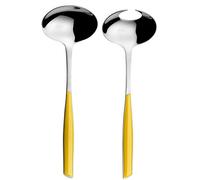 BUGATTI GL6U-021F14/15 Glamour Lot de 2 Pièces Service de Salade SAN/Acier Jaune 16 x 26 x 3 cm
