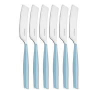 BUGATTI, Glamour, lot de 6 petits épandeurs en acier inoxydable 18/10 et poignée SKY BLUE, lavable au lave-vaisselle, avec moulure Bugatti Pro-Tech System