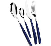 Casa Bugatti Ensemble de couverts Glamour 24 pcs inox 18/10 pour 6 personnes Bleu nuit