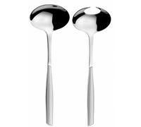 BUGATTI GLGU-021F14/15 Glamour Lot de 2 Pièces Service de Salade SAN/Acier Gris 16 x 26 x 3 cm
