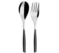 BUGATTI GLNU-021F11/12 Glamour Lot de 2 Pièces Service de Table SAN/Acier Noir 25 x 12 x 3 cm