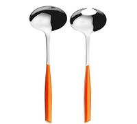 BUGATTI GLOU-021F14/15 Glamour Lot de 2 Pièces Service de Salade SAN/Acier Orange 16 x 26 x 3 cm