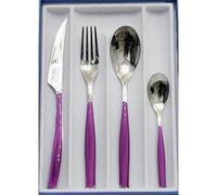 Casa Bugatti Ensemble de couverts Glamour 24 pièces Acier inox 18/10 Manche Iris 6 personnes