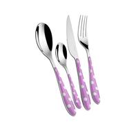 BUGATTI PSLU-014F50 Pois Ménagère de 24 Pièces Service de Table SAN/Acier Lilas 22 x 8 x 30 cm