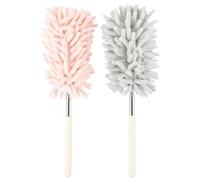 BUGUUYO 2 Pièces Plumeau Télescopique Brosse À Épousseter Pliable Nettoyeur De Poussière À Main Pour Bureau Et Lustre