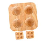BUGUUYO 3 Pièces Récipient à Œufs Bois pour Réfrigérateur Distributeur Œufs avec Emplacements Plateau de Rangement