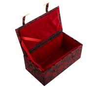 BUGUUYO Boîte à Cartes Décorative en Flanelle Style Vintage Serrure, Capacité Modérée pour Instruments de Musique et Castagnettes, Facile à Transporter pour Adultes et Garçon et Filles