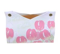 BUGUUYO Boîte à Mouchoirs Rectangulaire Motif Tulipe en PU Distributeur de Serviettes Élégant Housse de Boîte à Mouchoirs Décorative pour Maison et Bureau Porte-Mouchoirs Multifonctionnel