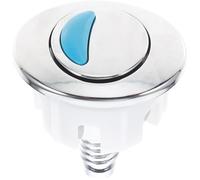 BUGUUYO Bouton-poussoir de toilette Bouton de chasse d'eau double ovale ABS argent sans outil pour toilettes familiales et hôtelières compatible réservoir wc universel 2.76x2.36x1.77