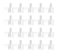BUGUUYO Chevilles de Support D'étagère Surface Lisse sans Bavure Lot de 20 en Plastique Transparent 3 Mm pour Planches en Bois ou Verre pour Meubles et Bibliothèques