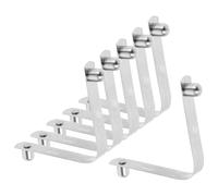 BUGUUYO Clips V pour Piscine en Acier Inoxydable 6 Pièces Argenté | Attache Rapide, Diamètre 7,3mm, Forme en V, pour Skimmers et Perche Télescopique