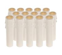 BUGUUYO Couvercle Bougie Plastique Blanc de Goutte D'eau, Manchons Anti-gouttes pour Bougies, Pack de 15 Pièces, Protection Polyvalente pour Chandelier