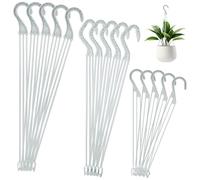 BUGUUYO Crochet Support Suspendu pour Plantes pour Pot de Fleurs en Plastique Blanc 30 Pièces Équerre Rigide pour Suspendre Jardinières Décoratives pour Camping et Jardinage à Balcon