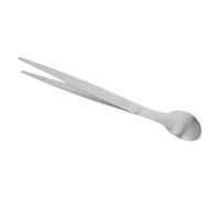 BUGUUYO Cuillère à dégustation acier inoxydable mini avec baguettes et pince intégrée ustensile léger compact anti-corrosion pour usage hôtelier et restauration
