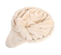 BUGUUYO Hamac Suspendu pour Chat en Peluche Douce Marron, Panier Rond de Remplacement pour Arbre à Chat, Accessoire Élégant et Confortable pour Chatons la Maison