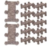 BUGUUYO Marron Pont Miniature Décoratif en Résine 12 Pièces | Style Simple et Adorable, Finition, Ne Se Déforme Pas, Touche Confortable, Ne Ternit Pas