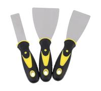 BUGUUYO Outil de Retrait et Poignée en Caoutchouc pour Imprimante 3d Spatule en Acier Inoxydable Lame Incisive Stable, Lot de 3 Pièces pour Stickers et Impressions