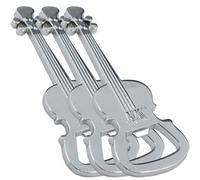 BUGUUYO Ouvre-bouteilles Portable Argentée en Métal Lot de 3 Forme Guitare sans Déformation Présent Original pour Bar et Camping pour Amateurs de Musique