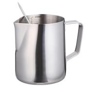 BUGUUYO Pot à Lait Inox avec Échelle Intérieure et Stylo Latte Art Pichet Mousseur Précis pour Café Espresso et Cappuccino Robuste et Antirouille