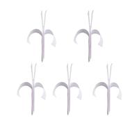 BUGUUYO Ruban Adhésif Autocollant 5pcs en Nylon Blanc Réutilisable Bande Auto-agrippante Anti-adhésion pour Décoration Murale et Camping