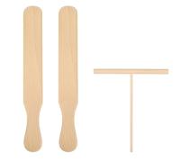 BUGUUYO Spatule en bois 3 pièces pour crêpière plaque plate Accessoire cuisine maison outil pour pancakes et omelettes