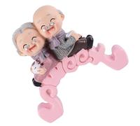 BUGUUYO Topper de gâteau de Mariage Couple Personnes Âgées Résine Mini décoration Maison Accessoire Plug-in Cake pour Cake Decoration 1pc