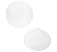 BUGUUYO Verre Borosilicaté Verre à Cocktail Créatif Rond | Boule Transparente, Design Élégant et Simple, Surface Lisse, pour Crème Glacée, Cafés et Service
