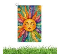 Buhygn Drapeau de Jardin Visage - Bannière Double Face 30x45 cm Décoration de Cour | Drapeaux de Terrasse Visage Colorés | Pour L'Extérieur, Porche, Pelouse, Terrasse, Balcon, Maison De Campagne Et