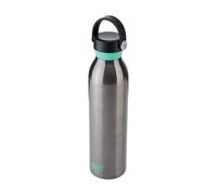 BUILT Bouteille cascade à double paroi en acier inoxydable avec goulot standard, couvercle à poignée filetée, tasse de voyage résistante aux déversements avec poignée en caoutchouc pour garder les