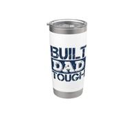 Built Dad Tough Father's Day Strong Daddy Funny Saying Gobelet isotherme en acier inoxydable double paroi