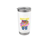 Built With Love Woman In Humour Femme Ouvrière du bâtiment Gobelet isotherme en acier inoxydable double paroi
