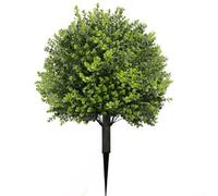 Buis artificiel, arbre topiaire résistant aux UV avec piquet, haie en plastique réaliste pour jardin, verdure décorative pour buisson, terrasse (style 1)