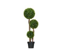 Buis artificiel topiaire artificielle 3 boules H. 110 cm pot inclus