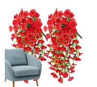 Buissons de pétunia artificiels en soie, à placer dans des pots décoratifs ou remplis de terre, chaque buisson mesure 32 cm de haut, disponible en rose, violet et multicolore, 75 cm