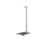 vidaXL Douche de jardin avec plaque de sol grise 220 cm acier inoxydable