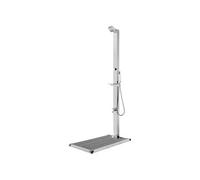 Buitendouche met grijze basis 225 cm roestvrij staal3070792