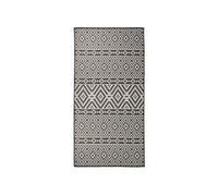 Vidaxl Tapis À Tissage Plat D'extérieur 100x200 Cm Rayures Noires