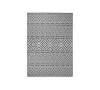 Buitenkleed met patroon platgeweven 140x200 cm blauw340838