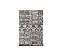 Vidaxl Tapis À Tissage Plat D'extérieur 160x230 Cm Rayures Noires