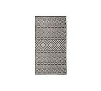 Buitenkleed met patroon platgeweven 80x150 cm zwart340848