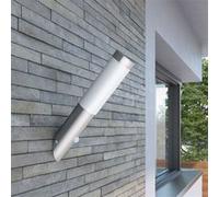 vidaXL Applique murale Enego 40373 – design incliné avec détecteur – acier inoxydable