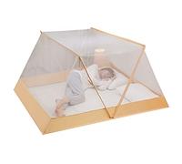 BUJOG Moustiquaire Pliable et sans Installation Moustiquaire, Moustiquaire De Voyage Portable Extérieure, Moustiquaire De Lit À La Maison (Couleur : Jaune, Taille : 90x190x80cm)
