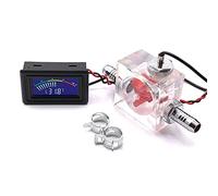 BULAIDAI Thermomètre de débitmètre à Trois Voies avec écran d ' Affichage LED pour composant de système de Refroidissement de Liquide, Affichage du thermomètre LED