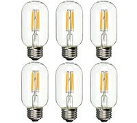 Bulbright 6PACK T45 4W LED Ampoule de Filament Forme classique sphérique,220V E27 Culot, Blanc Chaud 2700K, Angle de Faisceau 360°, Equivalent à 40 Watt