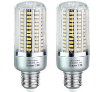 Bulbright Lot de 2 LED Maïs Ampoule, 25 W Douille E27, 1800lumen, équivalent 150 W, 2700 K Blanc chaud, ampoule LED pour la maison, entrepôt, jardin, 85-265 V, Warm White-2700k, E27, 20.00W 220.00V