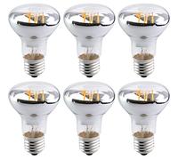 Bulbright Lot de 6 LED Ampoule à filament R63/Br20, Flood Réflecteur de lumière ampoule 4 W Ampoule à LED, culot E27, Blanc chaud 2700 K, 40 W équivalent, 220-240 VAC, à intensité variable